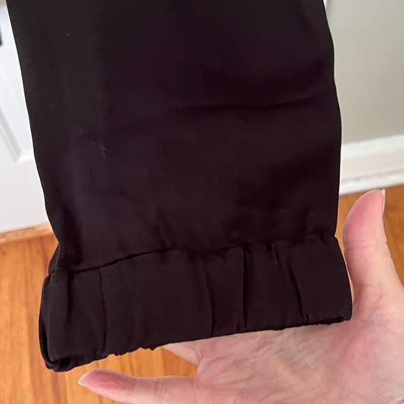 Kate Spade Tuxedo Style Black Viscose Jogger Pants Slacks Size 6 Night Out - Picture 6 of 13